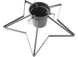 Supporto Per Albero Di Natale In Metallo A Forma Di Stella - 49 Cm - Argento