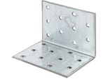 Alberts 820282 Lochplattenwinkel, Zincato Sendzimir, 60 X 60 X 80 Mm, 25Er Set