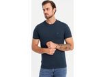Ombre Clothing T-Shirt Uomo A Maniche Corte Nikou Navy L