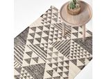 Homescapes Tappeto In Cotone Delphi Con Motivo Geometrico In Bianco E Nero, 160 X 230 Cm