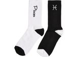 Mister Tee Accessories MT2235 | Zodiac Socks 2-Pack Socken - Farbe: Black/White Pisces - GrößE: 47-50