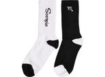 Mister Tee Accessories MT2235 | Zodiac Socks 2-Pack Socken - Farbe: Black/White Scorpio - GrößE: 47-50