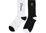 Mister Tee Accessories MT2235 | Zodiac Socks 2-Pack Socks - Colore: Nero/Bianco Gemelli - Taglia: 35-38