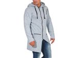 Herren Hoodie Sweatjacke Kapuzenpullover Felpa; Blau S