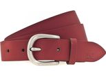 H.I.S Pelle Cintura 30Mm Leather Belt W80 Red Rosso