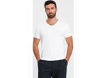 Ombre Clothing Maglietta A Maniche Corte Da Uomo Mugullor Bianco Xl