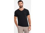 Ombre Clothing T-Shirt Da Uomo A Maniche Corte Mugullor Nero S
