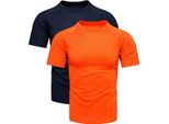 Recea Set Di T-Shirt Da Uomo Ahmetaj Arancio-Navy Xxl