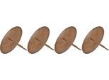 Posiwio Corona D'avvento - Portacandele Marrone Ø 8 Cm In Confezione Da 4 Pezzi - Metallo