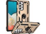 Custodia Per Samsung Galaxy A53 5G A Doppio Strato Robusta, Protezione Militare Con Supporto Ad Anello E Supporto Oro