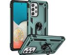 Custodia Per Samsung Galaxy A53 5G A Doppio Strato Robusta, Protezione Militare Con Supporto Ad Anello E Supporto Verde