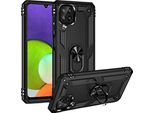 Custodia Per Samsung Galaxy A22 4G A Doppio Strato Robusta, Protezione Militare Con Supporto Ad Anello E Supporto Nero