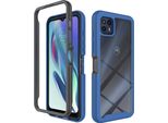 Moto G50 5G Case, Hybrid Transparent Back Cover, Rugged Tpu Bumper, Custodia Antiurto Per Motorola Moto G50 5G Blu Scuro