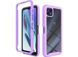 Moto G50 5G Case, Hybrid Transparent Back Rugged Tpu Bumper Antiscivolo Custodia Protettiva Completa Per Motorola Moto G50 5G Viola
