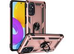 Custodia Per Samsung Galaxy M52 5G A Doppio Strato Robusta, Protezione Militare Con Supporto Ad Anello E Supporto Rosa