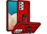 Custodia Per Samsung Galaxy A53 5G A Doppio Strato Robusta, Protezione Militare Con Supporto Ad Anello E Supporto Rosso
