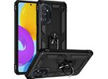 Custodia Per Samsung Galaxy M52 5G A Doppio Strato Robusta, Protezione Militare Con Supporto Ad Anello E Supporto Nero