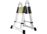 Jiubiaz Scala Telescopica Scala Multiuso Scala Pieghevole 2,5+2,5M 5M Scala Multifunzionale Pieghevole