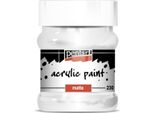 Pentart Vernice Acrilica, Opaca, Bianco Titanio, Decoupage Artigianale 230 Ml