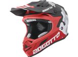 Casco Da Motocross Bogotto V328 Camo, Nero/Bianco/Rosso, M