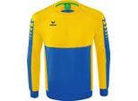 Erima Football Six Wings Felpa Uomo Bambini Blu Giallo Gr 116