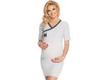 Peekaboo Camicia Da Notte Maternità Donna Grigio Bollente S/M