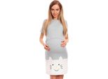 Peekaboo Camicia Da Notte Maternità Donna Borderlands Grigio L/Xl