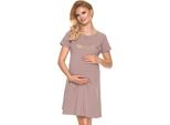 Peekaboo Camicia Da Notte Maternità Donna Dread Cappuccino L/Xl