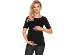 Peekaboo Maglietta Premaman Donna Asciutta Nera L/Xl