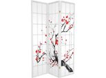 Parete Divisoria Con Schermo Pieghevole Giapponese Shoji Parete Divisoria Con Schermo Pieghevole Giapponese W135Xh180Cm 3 Pannelli Bianco - Parete Divisoria In Fiore Di Ciliegio Parete Divisoria In Legno Di Ciliegio Parete Divisoria In Legno Di Ciliegio