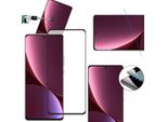Per Xiaomi 12 Pro 4D Display Full H9 Curved Tempered Glass Black Armour Protection Nuovo