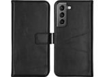 Custodia Per Samsung Galaxy S22 - Vera Pelle - Custodia Selencia Flip Flap - Nero