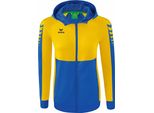 Erima Six Wings - Giacca Da Allenamento Con Cappuccio Donna - New Royal / Yellow
