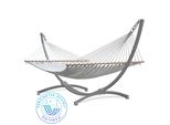 Potenza Amaca Da Esterno Con Telaio Zincato Per 2 Persone I Barbados - Amaca A Palo Xxl 210X140, 200Kg I Telaio Dell'amaca Grigio 220Kg, Resistente Alle Intemperie