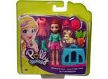 Mattel GDM11 Polly Pocket Figura Lila Con Pantaloni Rosa E Camicia Turchese, Con Coniglio E Tanti Accessori