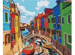 Pittura Da Numeri Con Telaio Quadri - Città Colorata 50X40 Cm