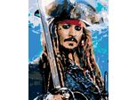 Pittura Con Cornice Quadri Da Dipingere - Jack Sparrow 40X50 Cm
