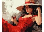 Quadri Di Pittura Con I Numeri - Ragazza Con Cappello 50X40 Cm