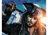 Quadri Di Painting By Numbers - Capitan Jack Sparrow 50X40 Cm