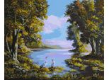 Quadro Con Cornice Quadri Per Dipingere - Silenzio Della Foresta 50X40 Cm