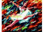 Pittura Per Numeri Immagini Per Dipingere - Ballerina Colorata 50X40 Cm