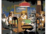 Quadro Con Cornice Quadro - Poker Di Cani 50X40 Cm