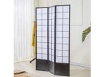 Schermo Pieghevole Giapponese Shoji W135Xh180Cm Divisorio Nero - Miura