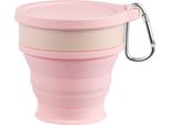Inf Bicchiere D'acqua Pieghevole 220ML Bicchiere Portatile Con Cannuccia Rosa