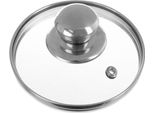 Coperchio In Vetro Orion | Con Anello In Acciaio Inox - Ø 12 Cm - Vetro Resistente Al Calore 200°C - Coperchio Universale - Per Pentole E Padelle - Con Uscita Vapore