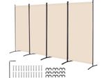 Parete Divisoria Per Ambienti 3464 Mm 4 Pannelli Schermo Privacy Beige Per L'ufficio - Parete Divisoria Pieghevole Per Una Maggiore Privacy