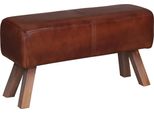 Panca Adenike 118 Cm - Panca In Pelle Con Rivestimento Scanalato E Struttura In Legno