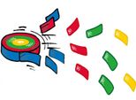 Frisbee Coriandoli Junior 6,5 Cm Rosso/Verde/Blu/Giallo