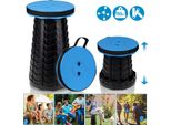 Swanew Sedia Pieghevole Portatile Compact Lightweight Telescopic 150Kg Outdoor Folding Stool Portable, Blue
