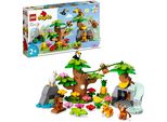 LEGO 10973 DUPLO Wilde Tiere Südamerikas Spielzeug-Set mit 7 Tierfiguren, Steine und Dschungel-Spielmatte, Lernspielzeug ab 2 Jahre